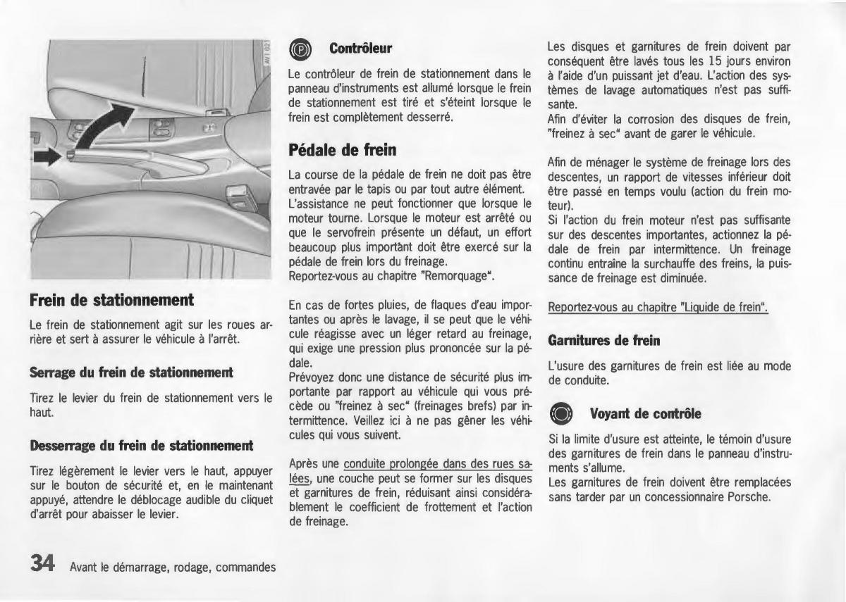 Porsche Boxster 986 manuel du proprietaire / page 36