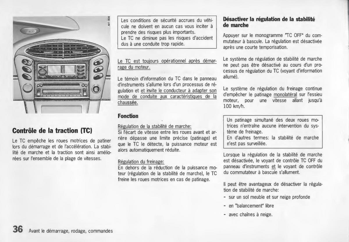 Porsche Boxster 986 manuel du proprietaire / page 38