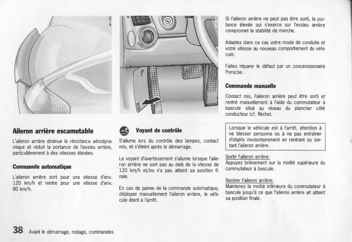 Porsche Boxster 986 manuel du proprietaire / page 40