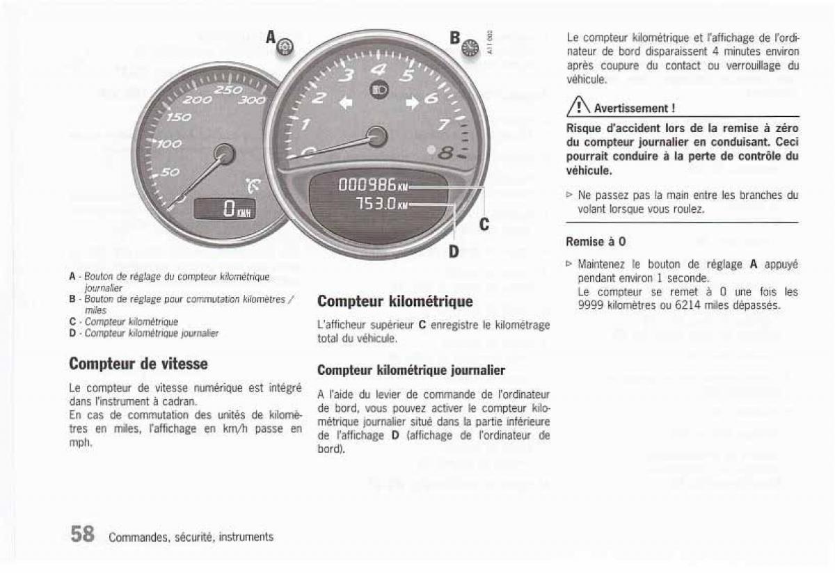 Porsche Boxster 986 FL manuel du proprietaire / page 60