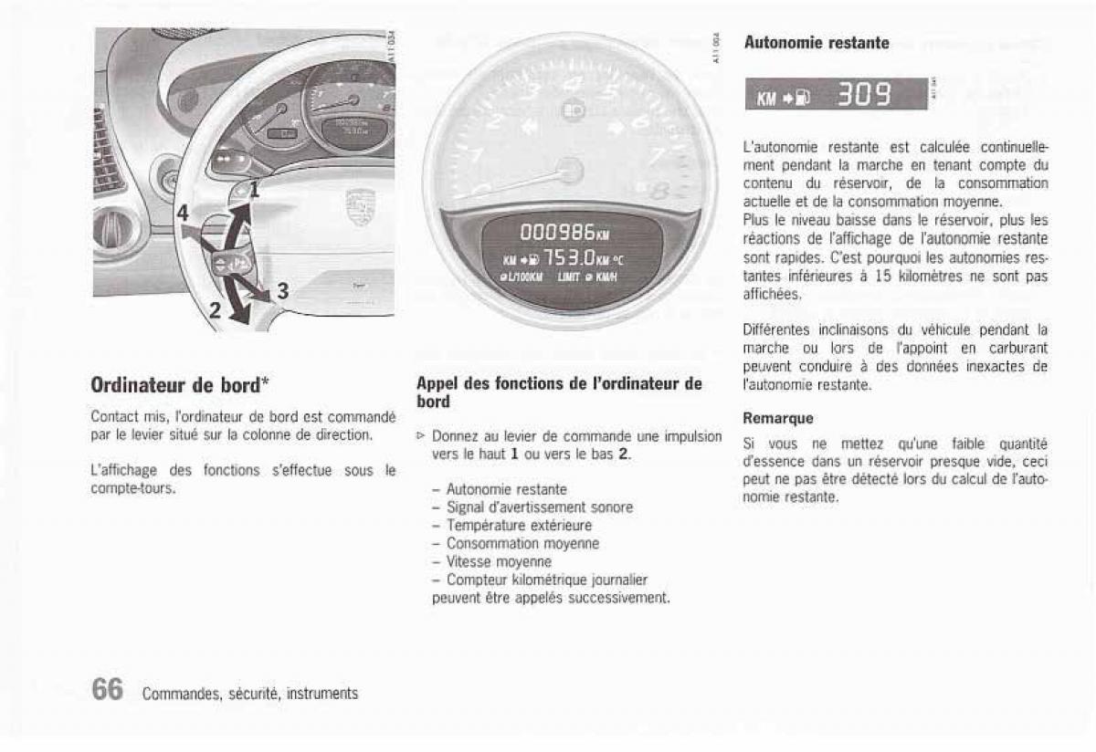 Porsche Boxster 986 FL manuel du proprietaire / page 68