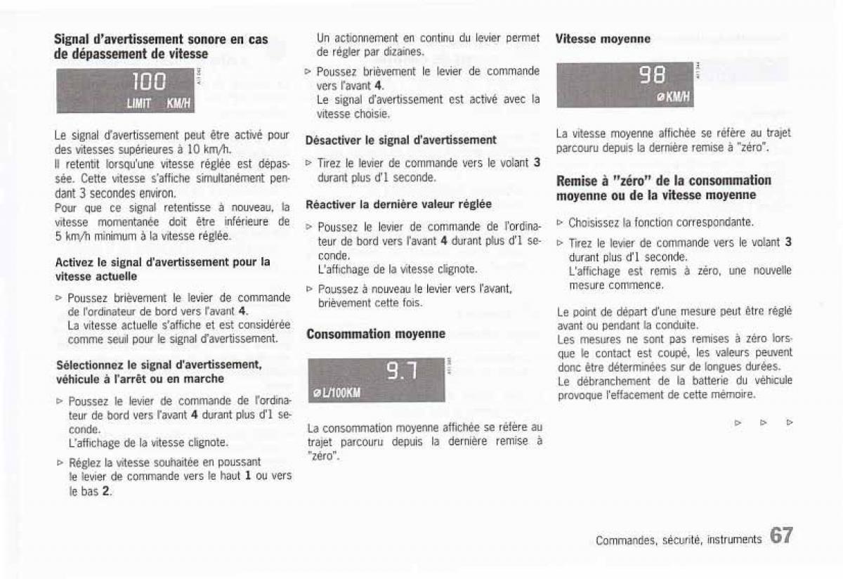 Porsche Boxster 986 FL manuel du proprietaire / page 69