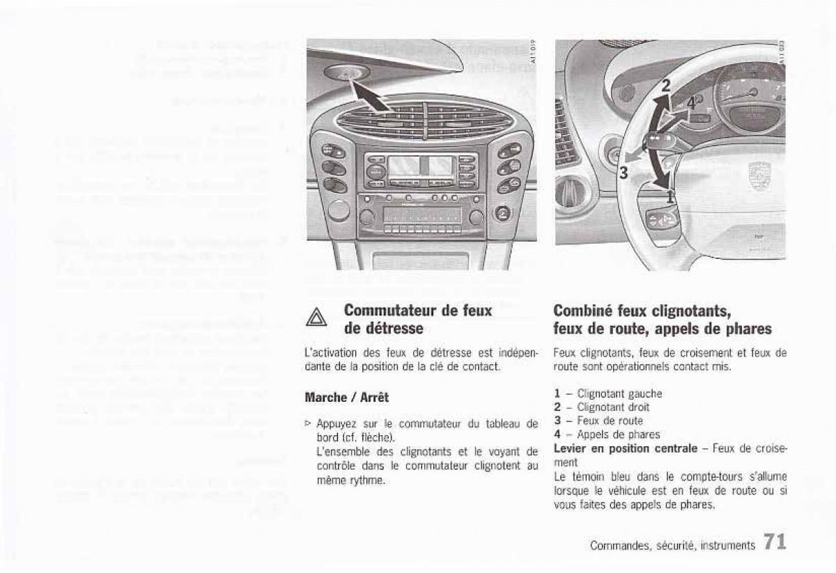 manual  Porsche Boxster 986 FL manuel du proprietaire / page 73