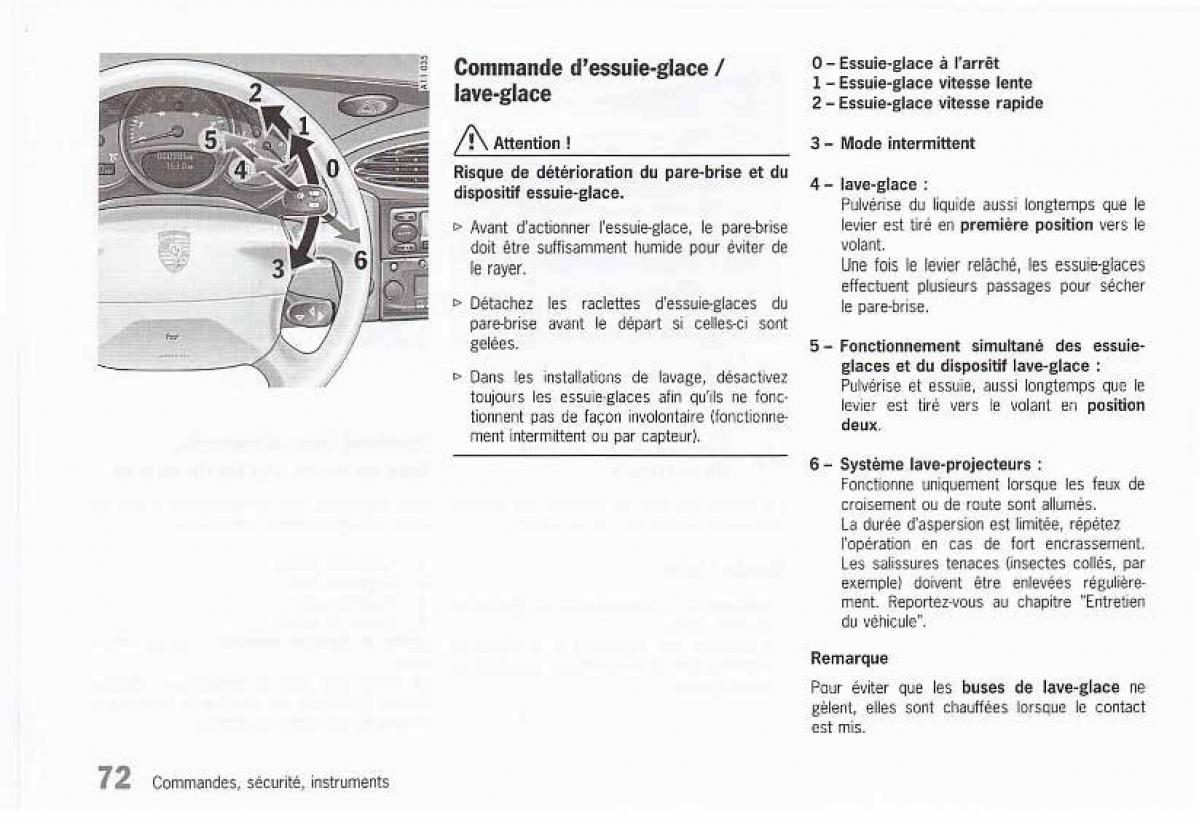 Porsche Boxster 986 FL manuel du proprietaire / page 74