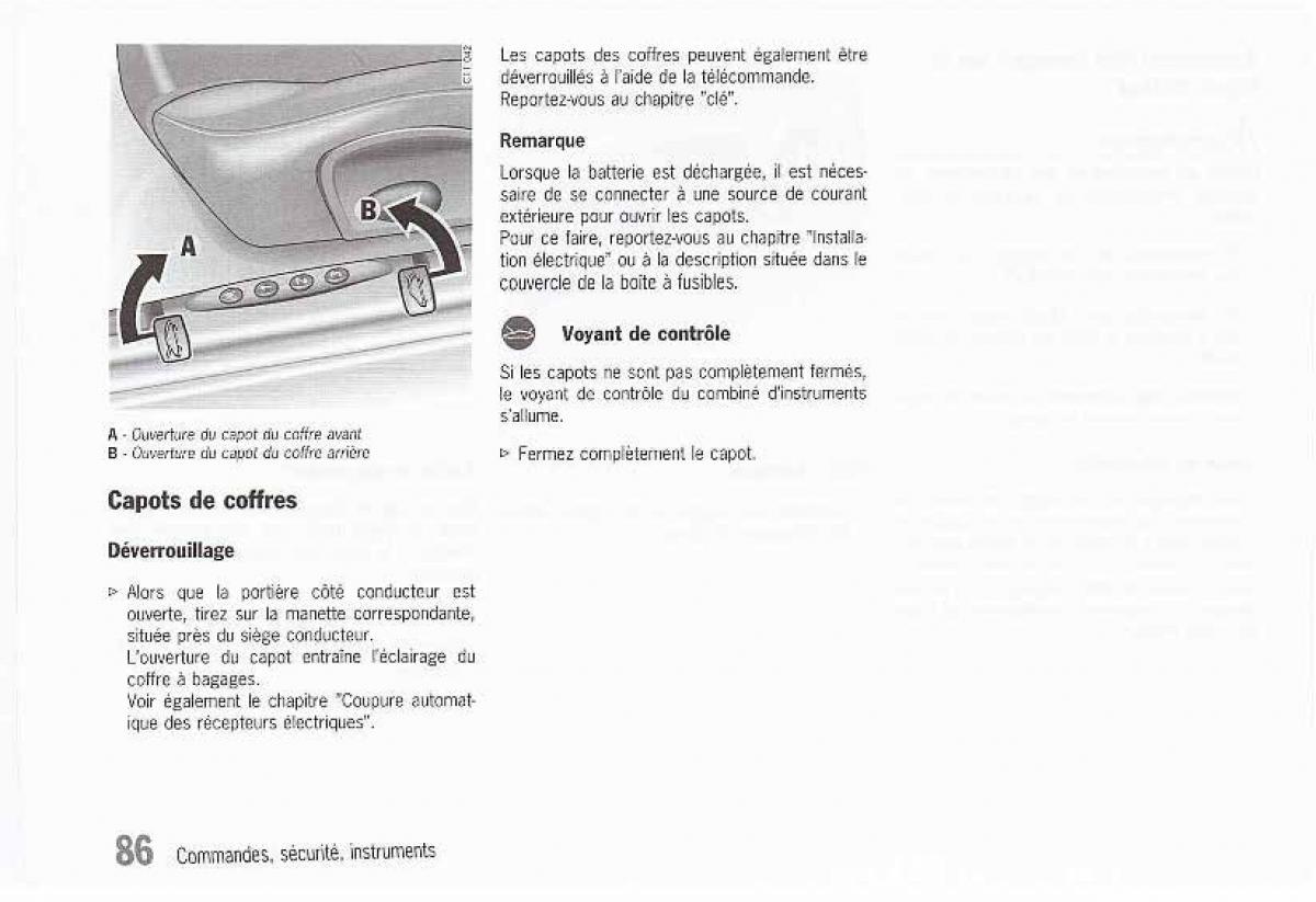 Porsche Boxster 986 FL manuel du proprietaire / page 88