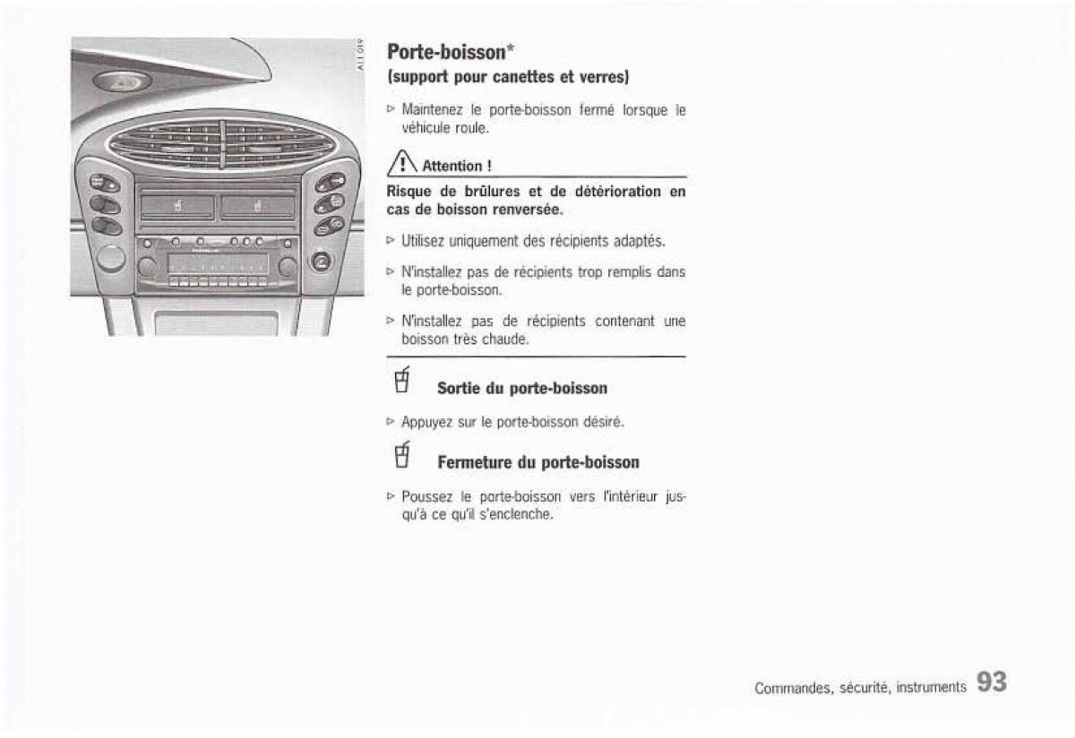 Porsche Boxster 986 FL manuel du proprietaire / page 95