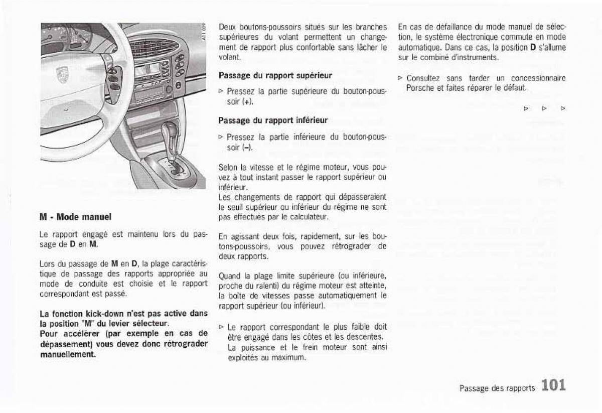 manual  Porsche Boxster 986 FL manuel du proprietaire / page 103