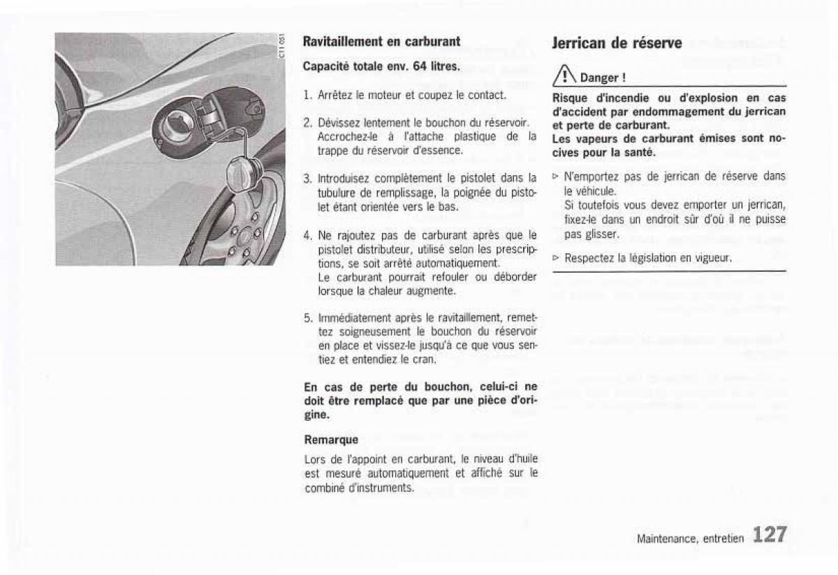 Porsche Boxster 986 FL manuel du proprietaire / page 129