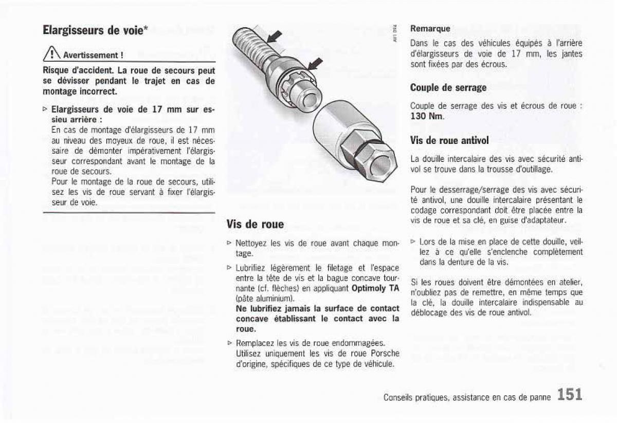 Porsche Boxster 986 FL manuel du proprietaire / page 153