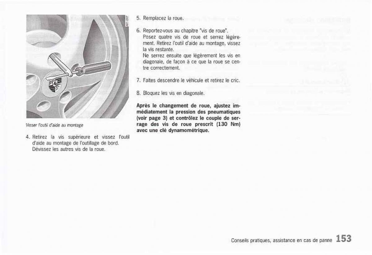 Porsche Boxster 986 FL manuel du proprietaire / page 155