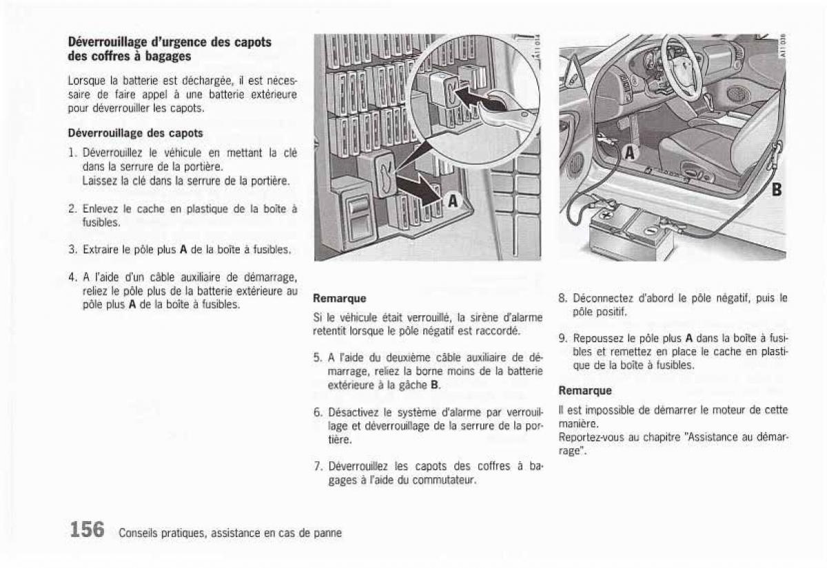 Porsche Boxster 986 FL manuel du proprietaire / page 158