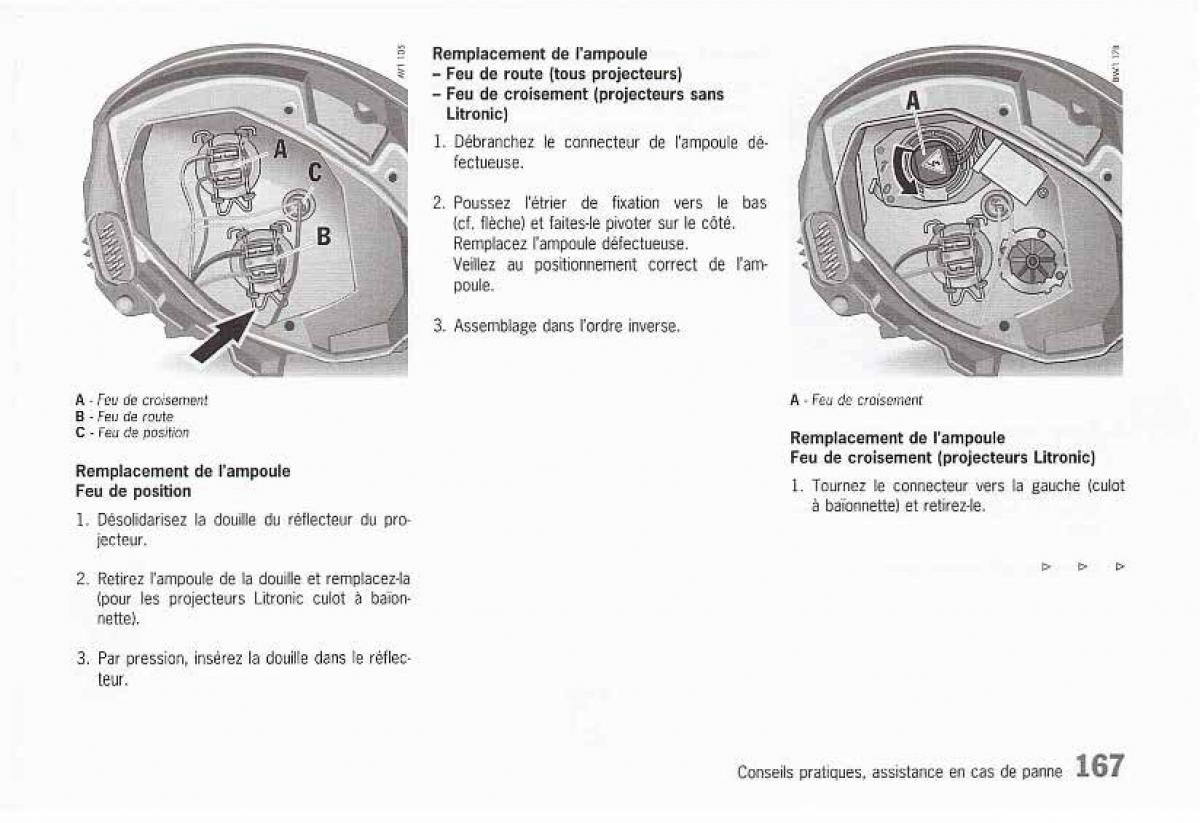 Porsche Boxster 986 FL manuel du proprietaire / page 169