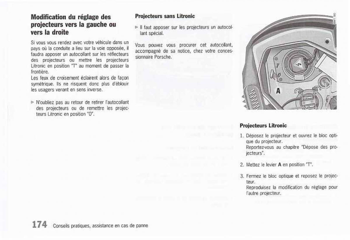 Porsche Boxster 986 FL manuel du proprietaire / page 176