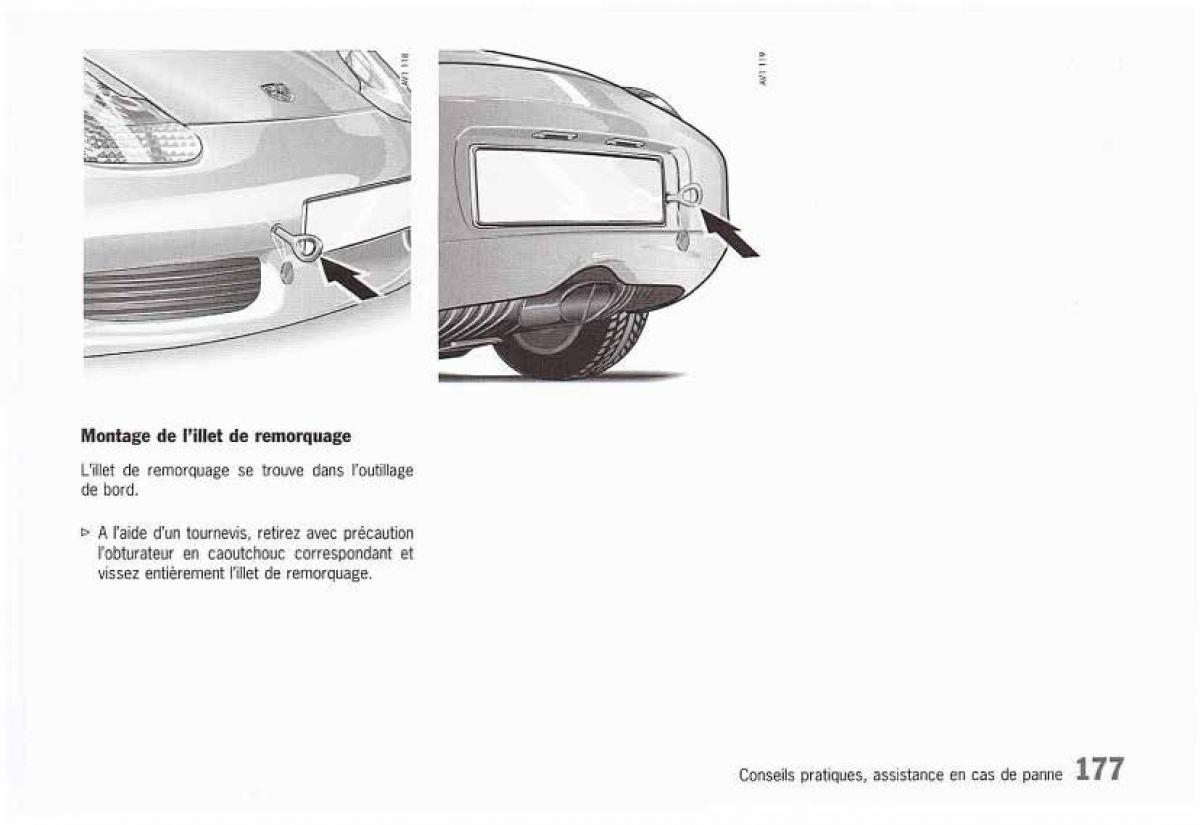 Porsche Boxster 986 FL manuel du proprietaire / page 179