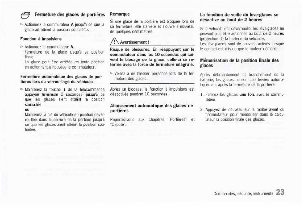 manual  Porsche Boxster 986 FL manuel du proprietaire / page 25