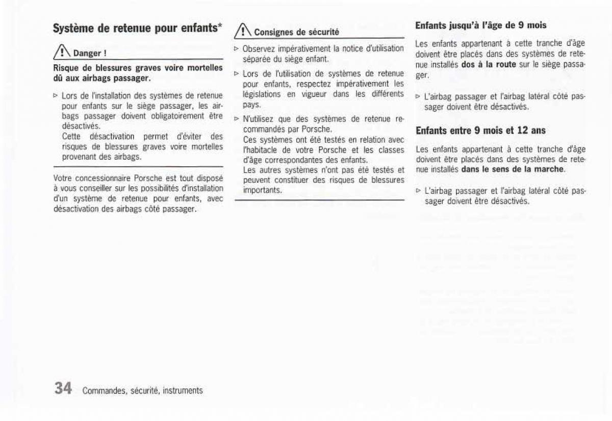 manual  Porsche Boxster 986 FL manuel du proprietaire / page 36