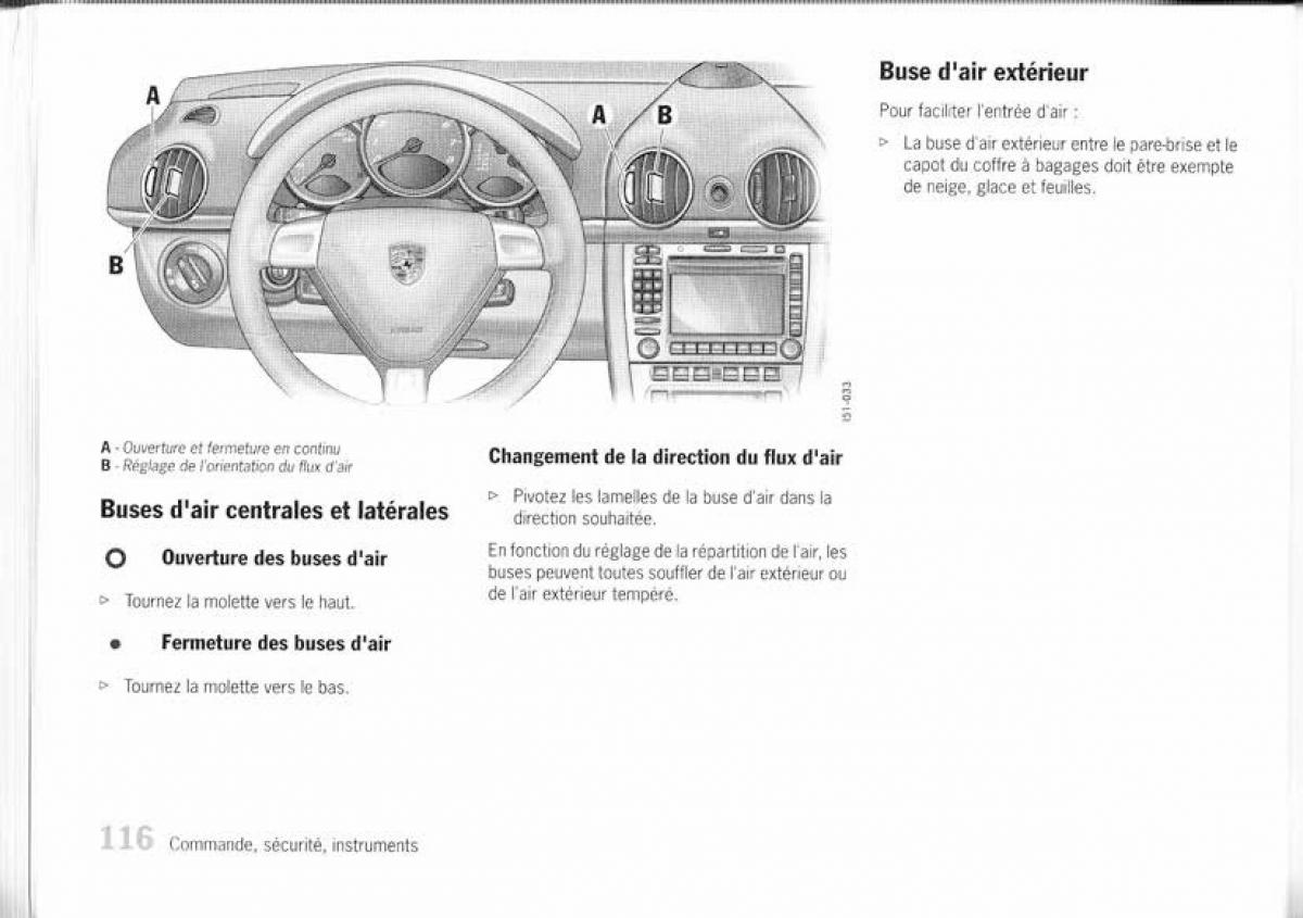 Porsche Boxster 987 manuel du proprietaire / page 109