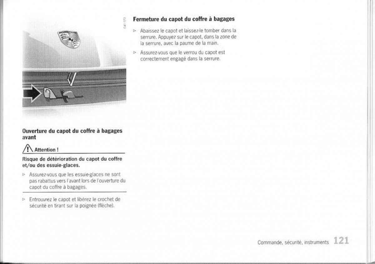 Porsche Boxster 987 manuel du proprietaire / page 114