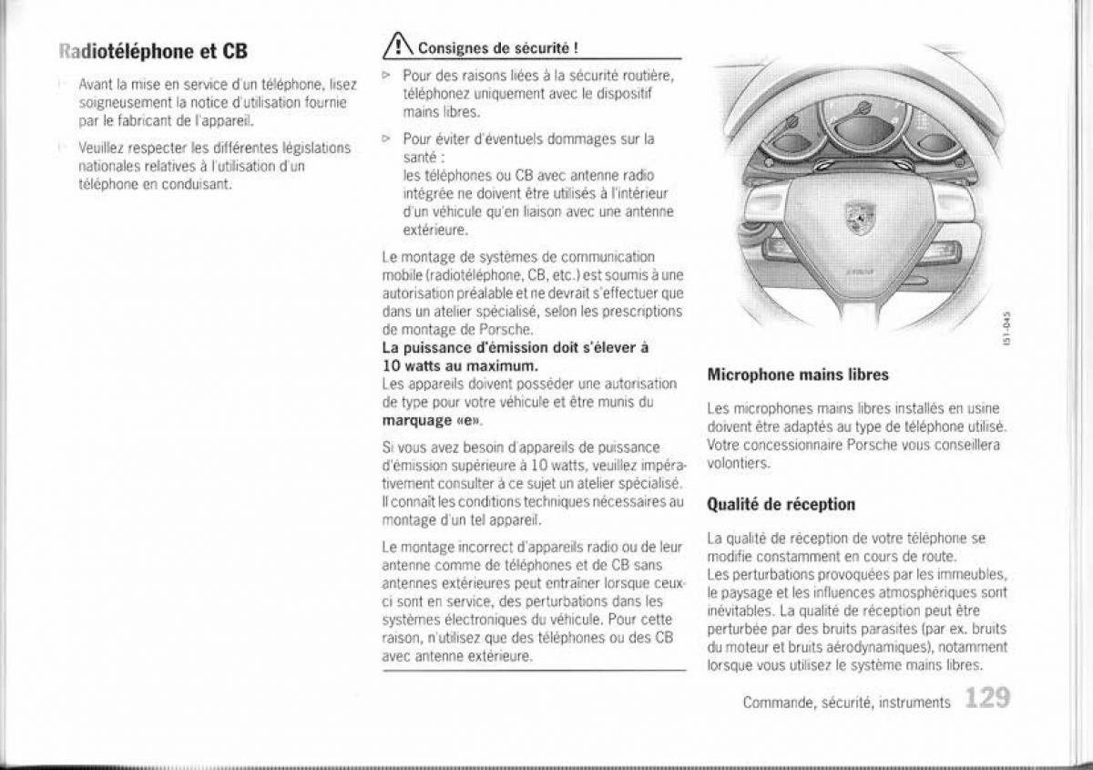 Porsche Boxster 987 manuel du proprietaire / page 122