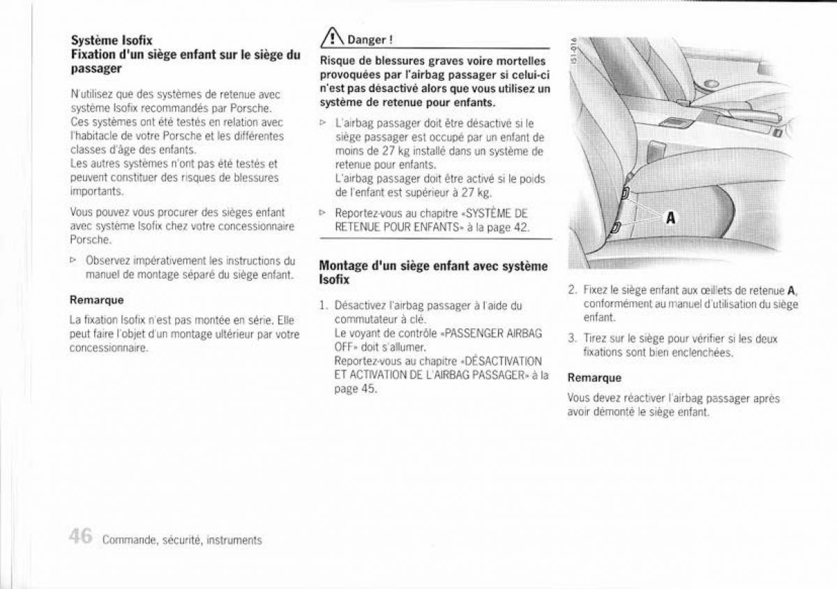 Porsche Boxster 987 manuel du proprietaire / page 40