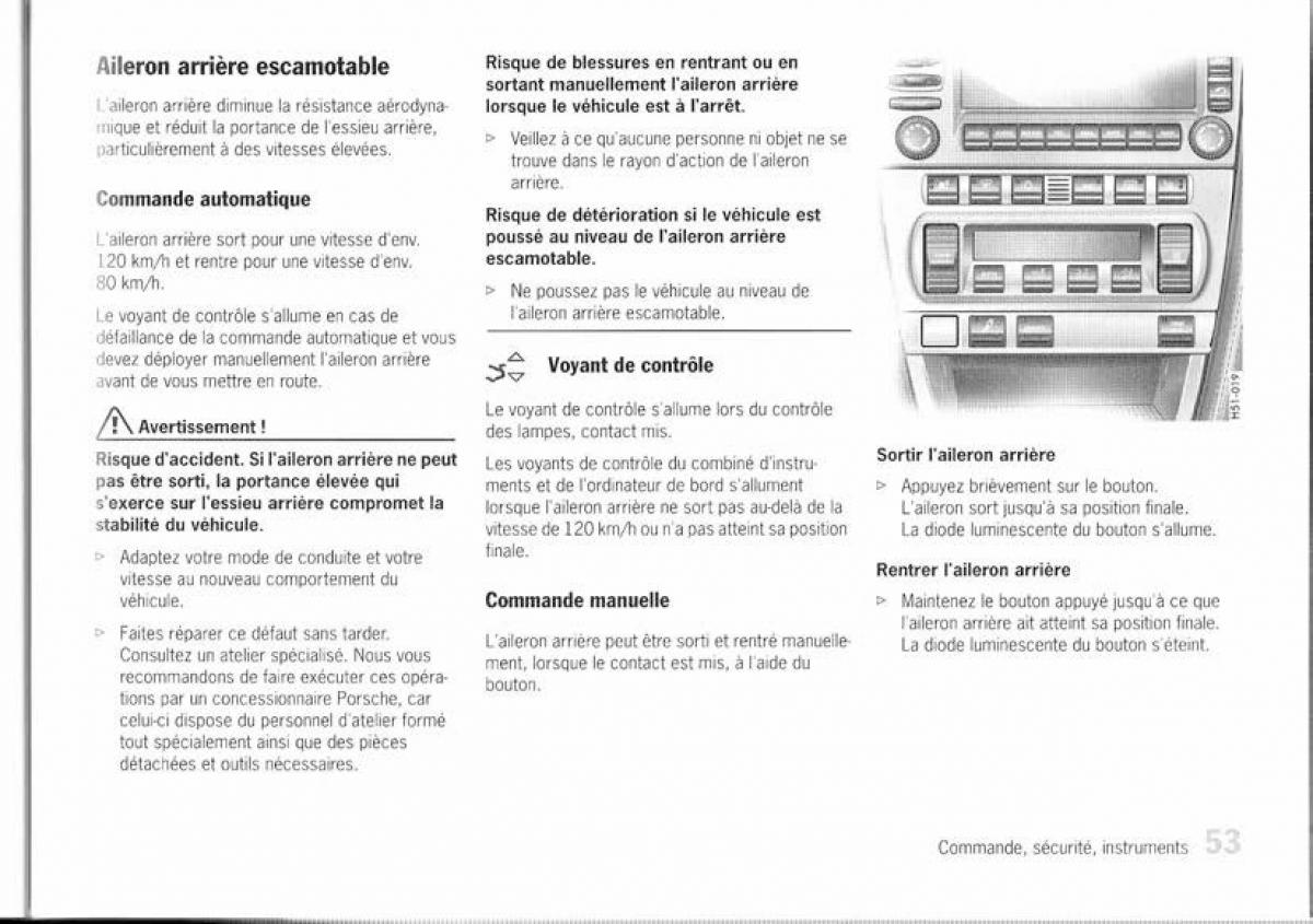 Porsche Boxster 987 manuel du proprietaire / page 47