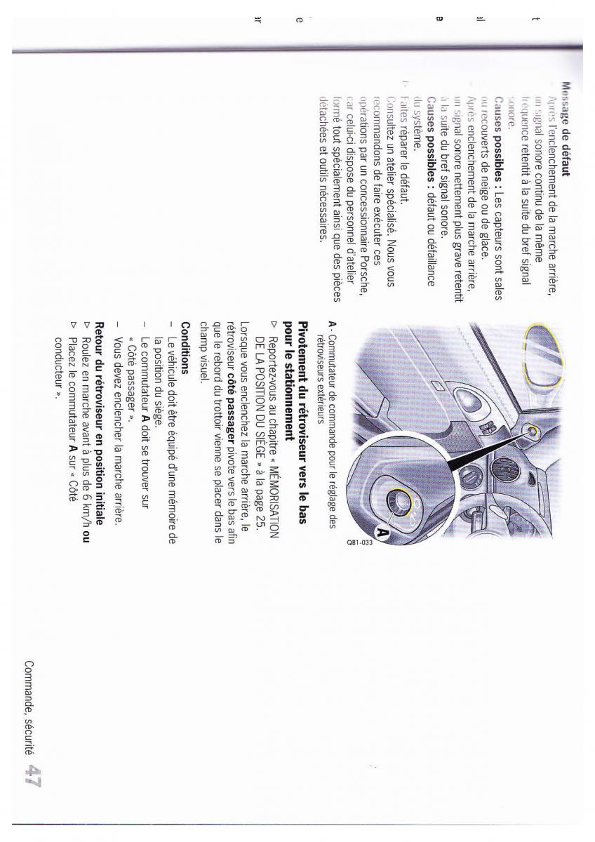 Porsche Boxster 987 FL manuel du proprietaire / page 48