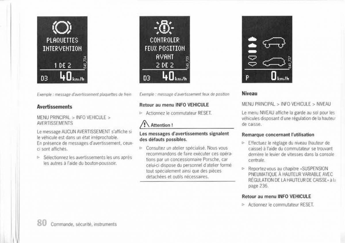 Porsche Cayenne I 1 manuel du proprietaire / page 71