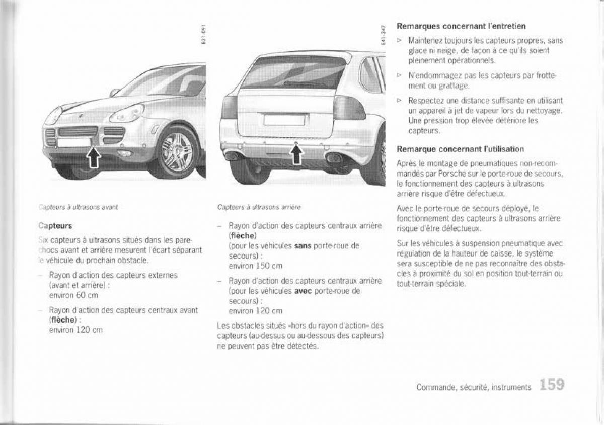 Porsche Cayenne I 1 manuel du proprietaire / page 150