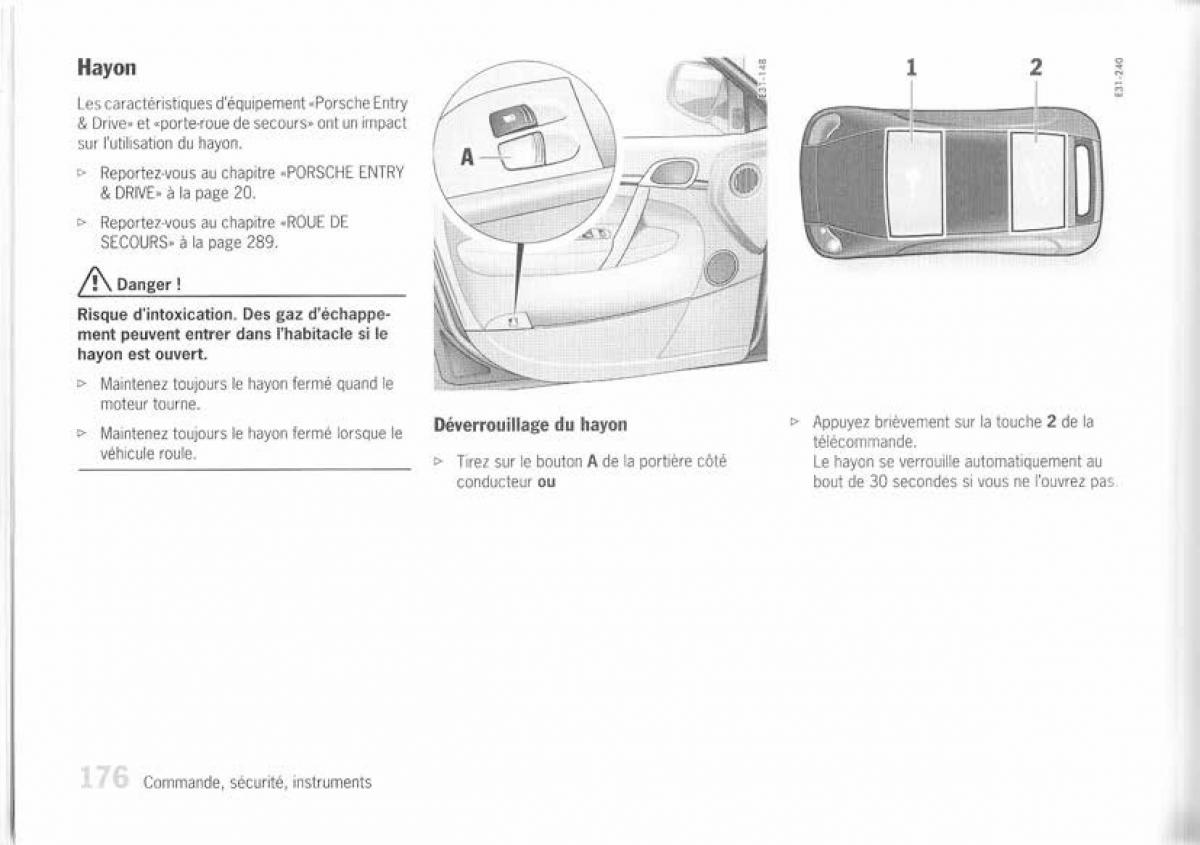 Porsche Cayenne I 1 manuel du proprietaire / page 167