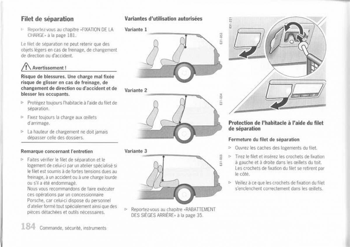 Porsche Cayenne I 1 manuel du proprietaire / page 175