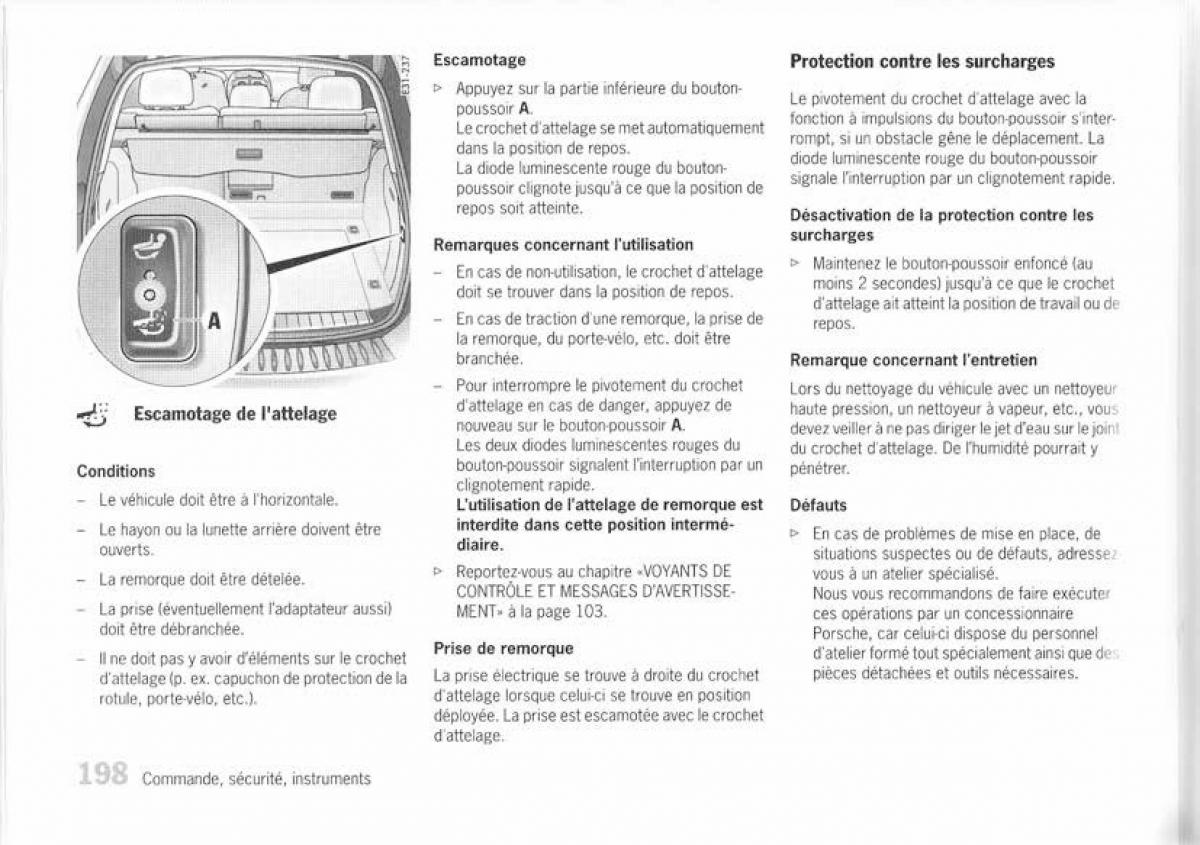 Porsche Cayenne I 1 manuel du proprietaire / page 189