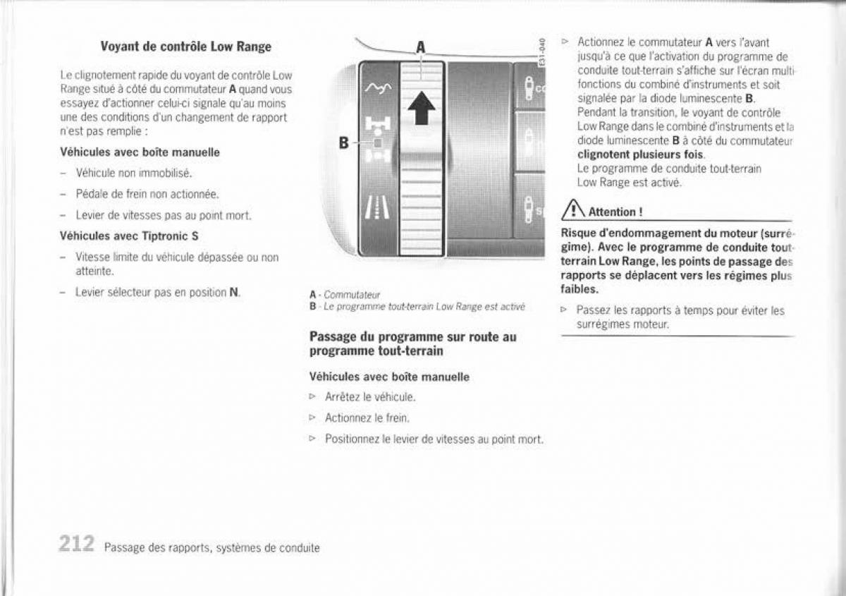 Porsche Cayenne I 1 manuel du proprietaire / page 202