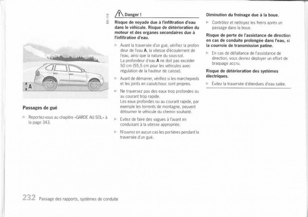 Porsche Cayenne I 1 manuel du proprietaire / page 222