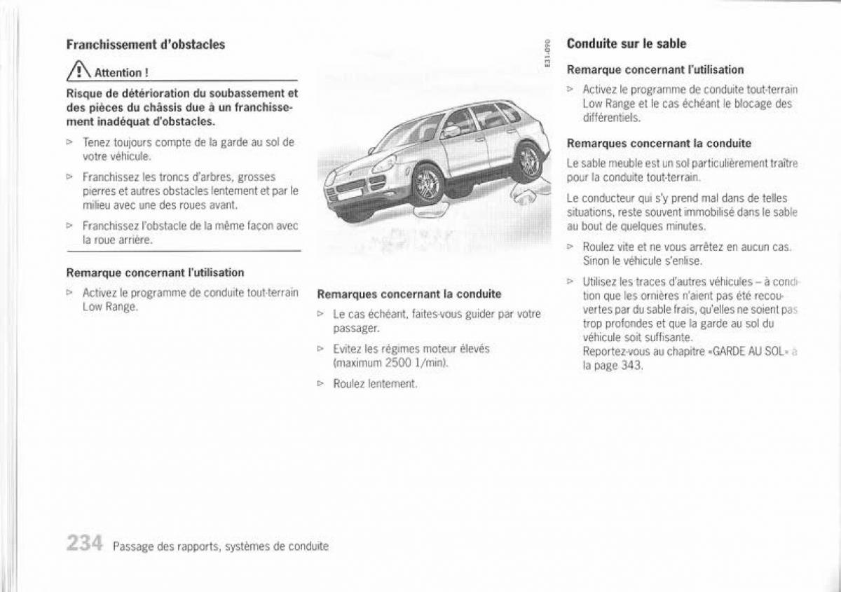 Porsche Cayenne I 1 manuel du proprietaire / page 224