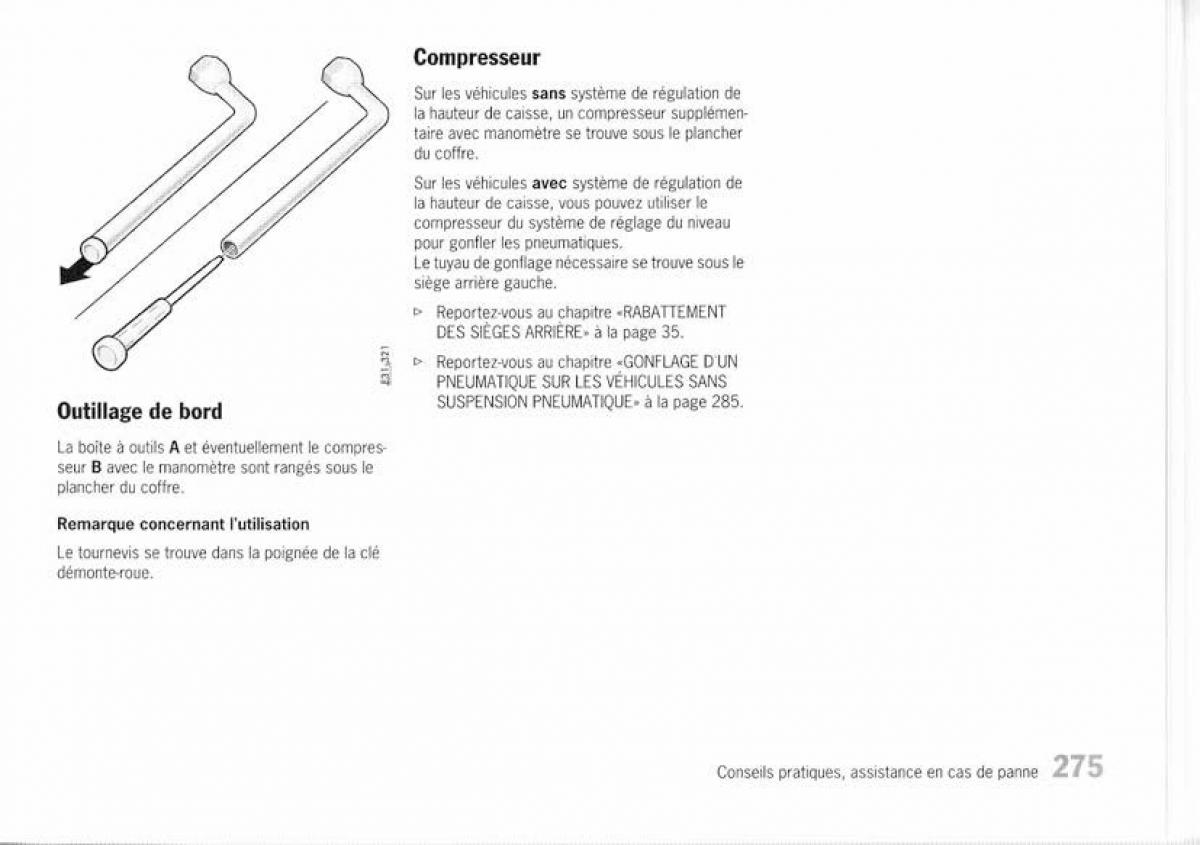 Porsche Cayenne I 1 manuel du proprietaire / page 263