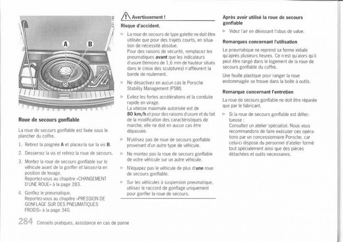 Porsche Cayenne I 1 manuel du proprietaire / page 272