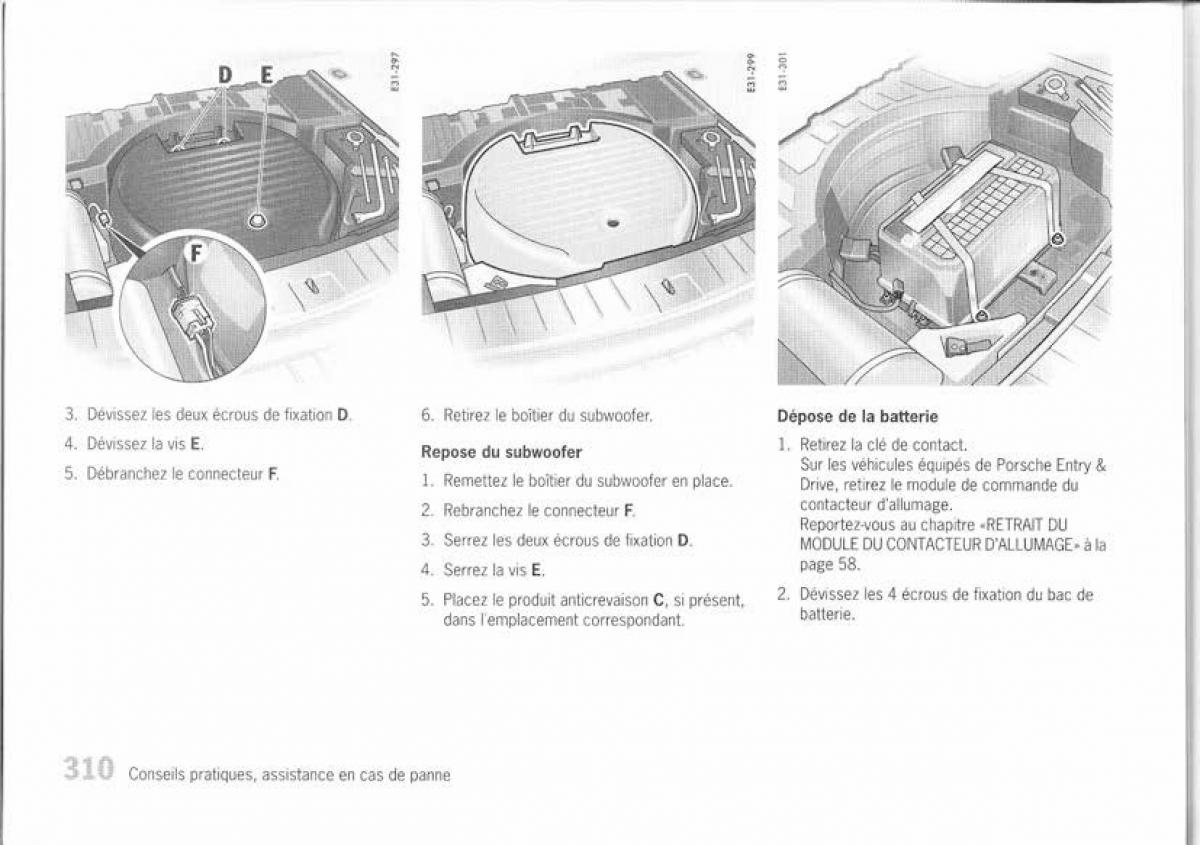 Porsche Cayenne I 1 manuel du proprietaire / page 298