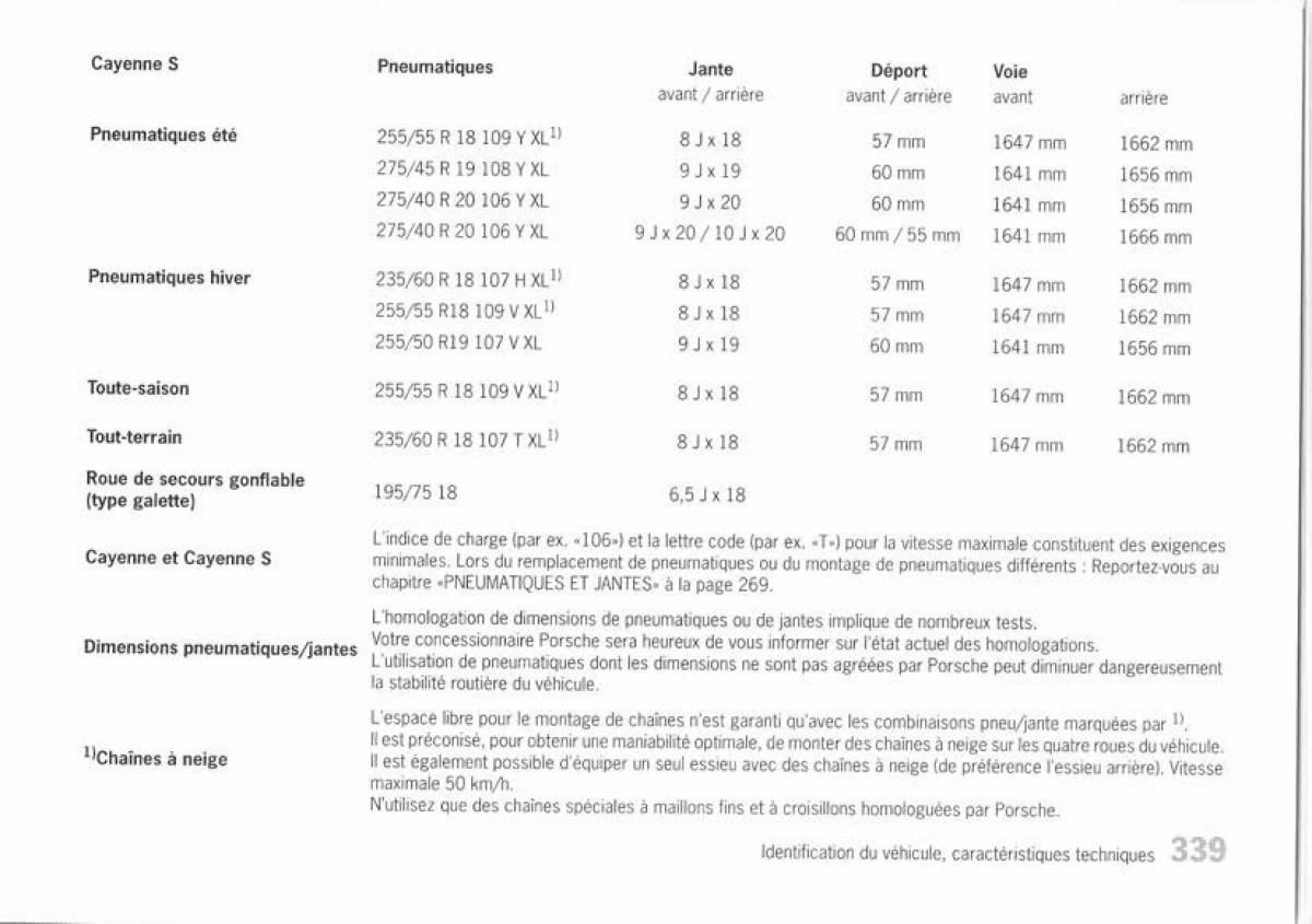 Porsche Cayenne I 1 manuel du proprietaire / page 326