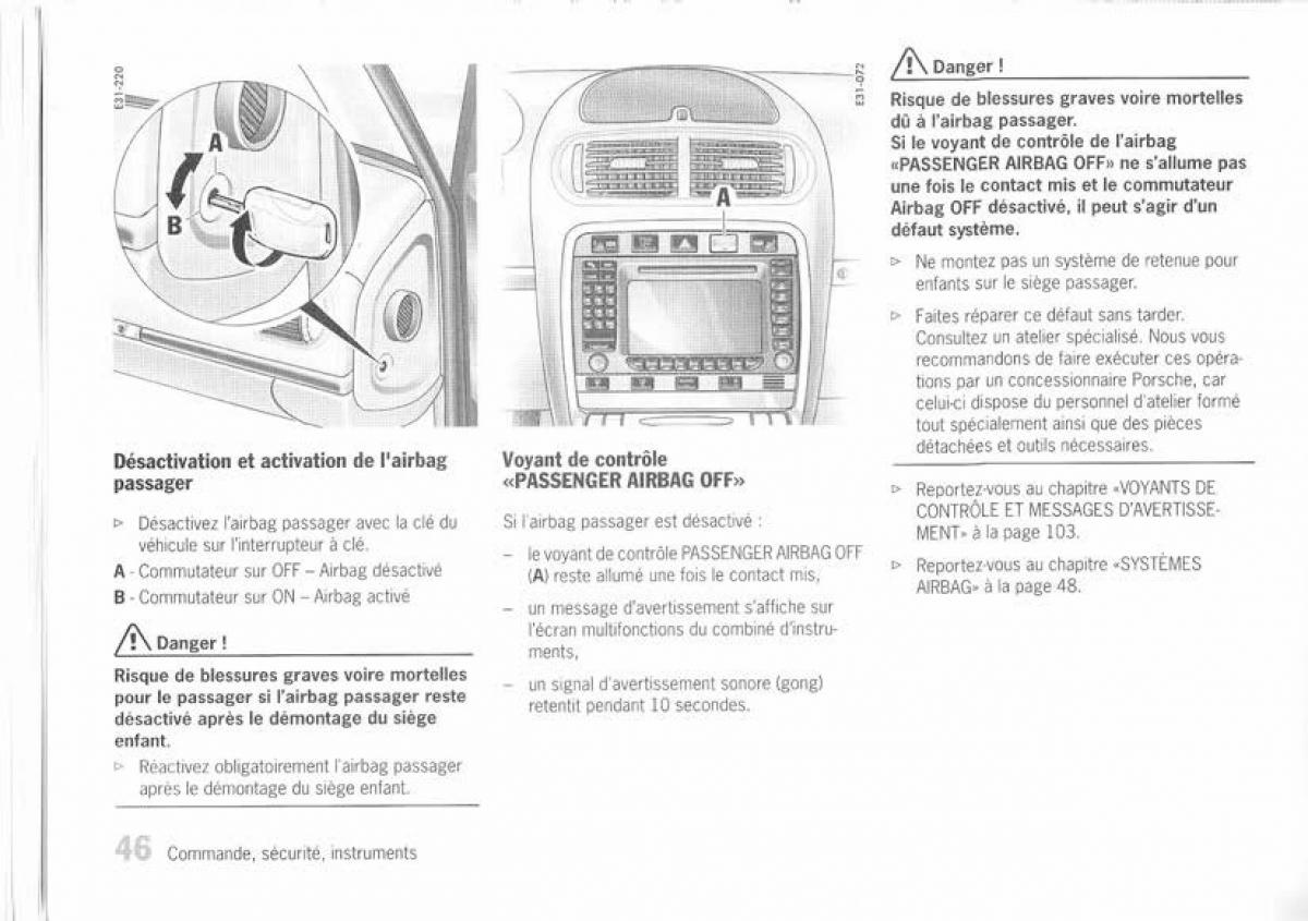 Porsche Cayenne I 1 manuel du proprietaire / page 37