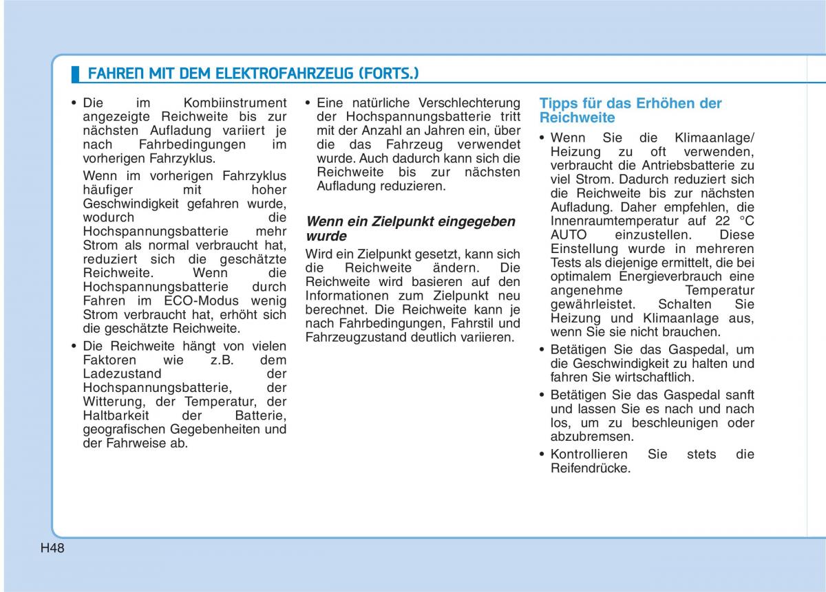 Hyundai Ioniq Electric Handbuch / page 57