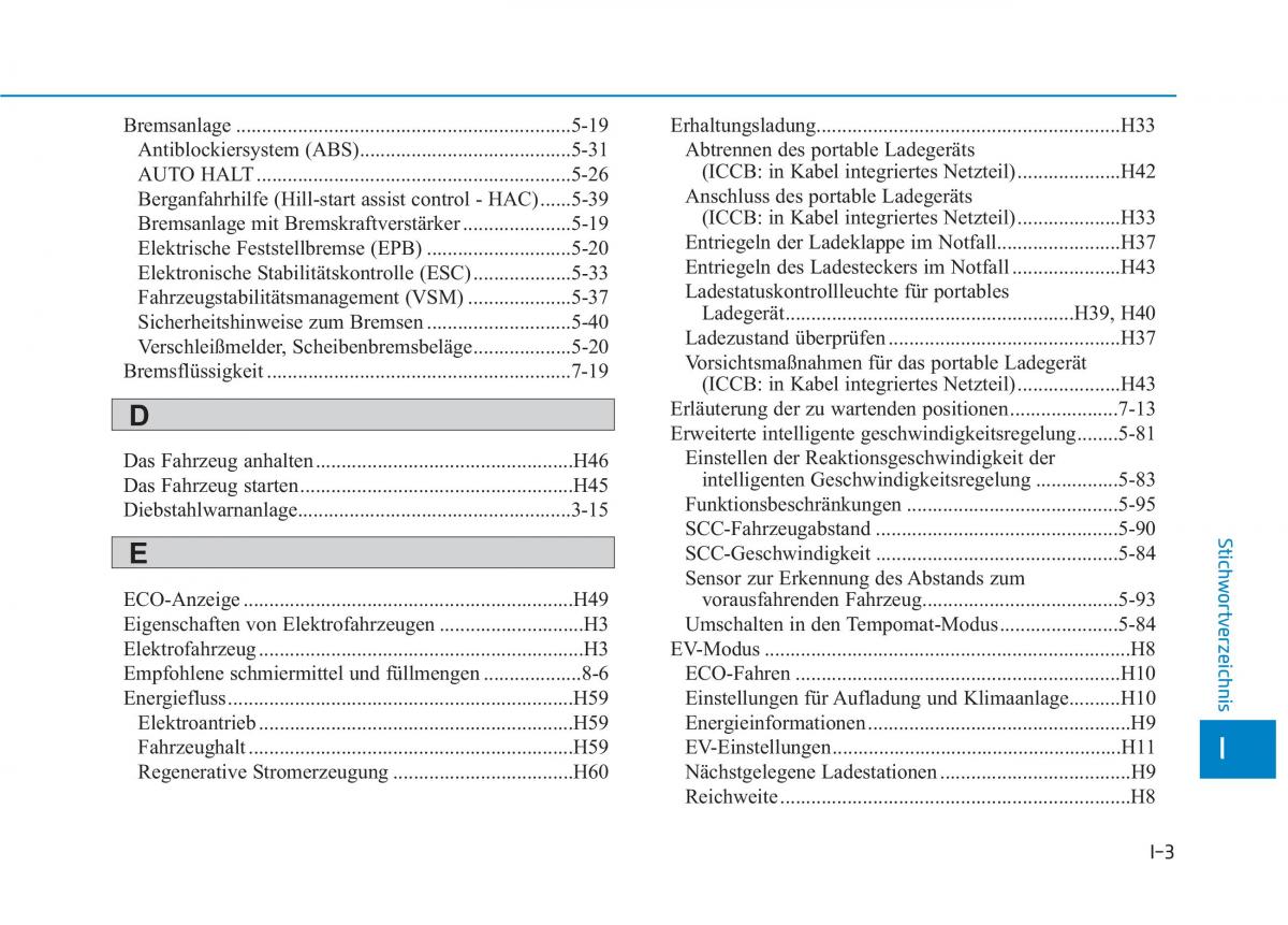 Hyundai Ioniq Electric Handbuch / page 581