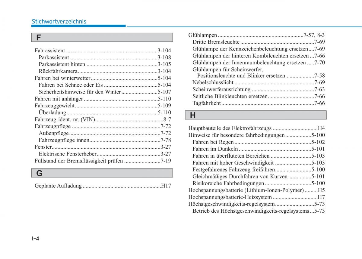 Hyundai Ioniq Electric Handbuch / page 582