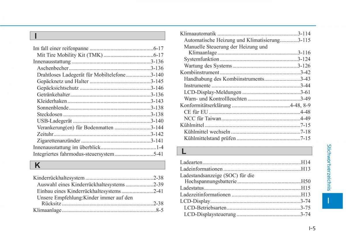 Hyundai Ioniq Electric Handbuch / page 583