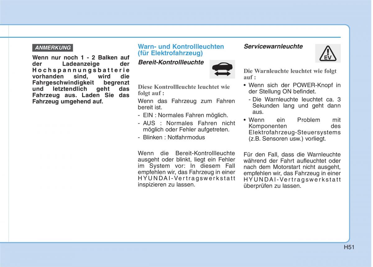 Hyundai Ioniq Electric Handbuch / page 60