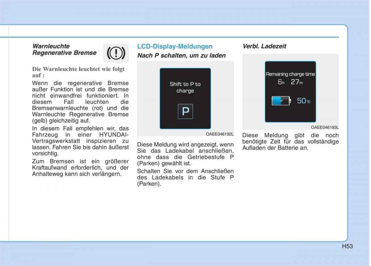 Hyundai Ioniq Electric Handbuch / page 62