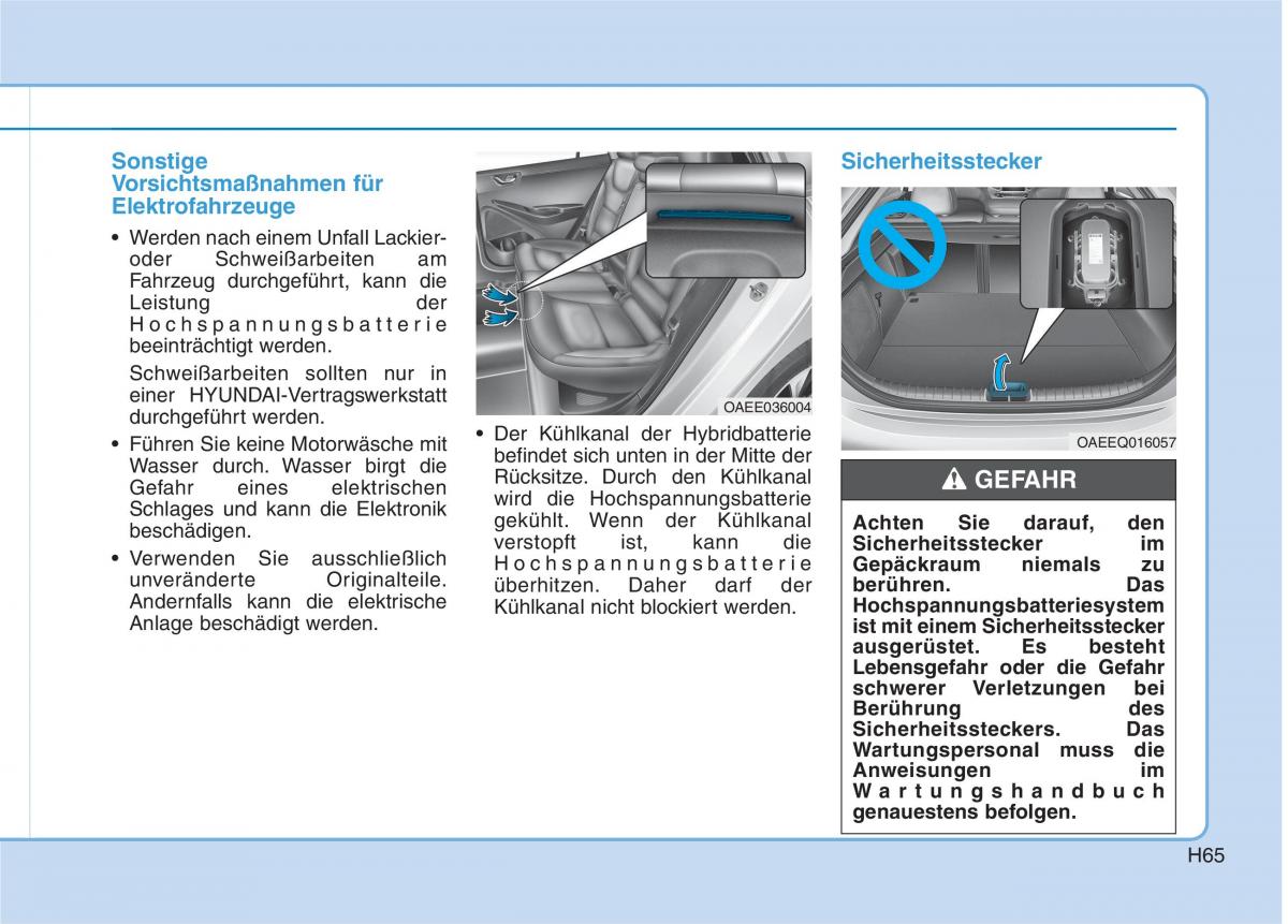 Hyundai Ioniq Electric Handbuch / page 74