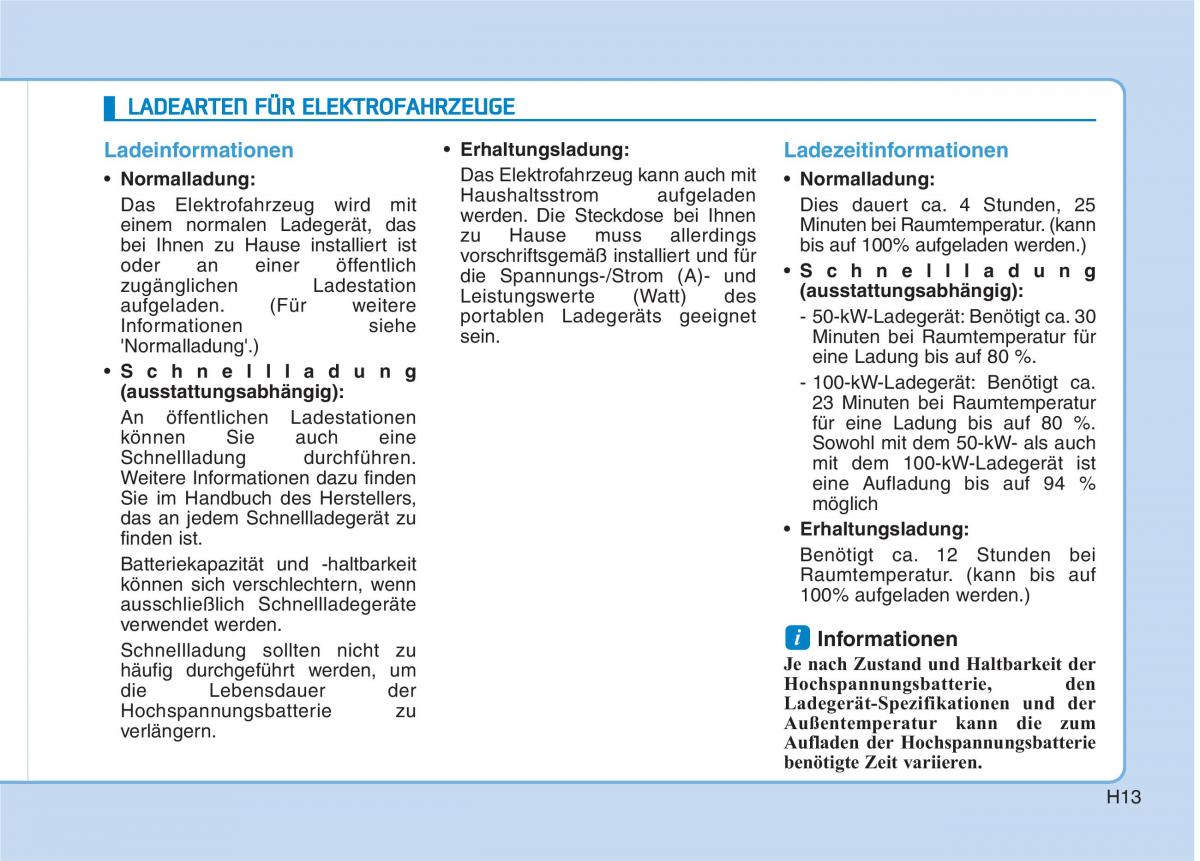 Hyundai Ioniq Electric Handbuch / page 22