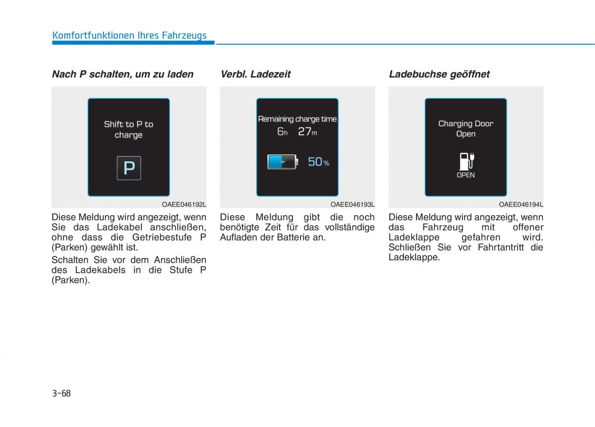 Hyundai Ioniq Electric Handbuch / page 221