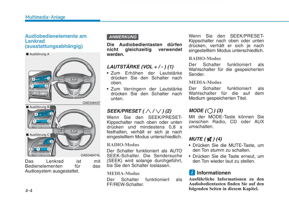 Hyundai Ioniq Electric Handbuch / page 304