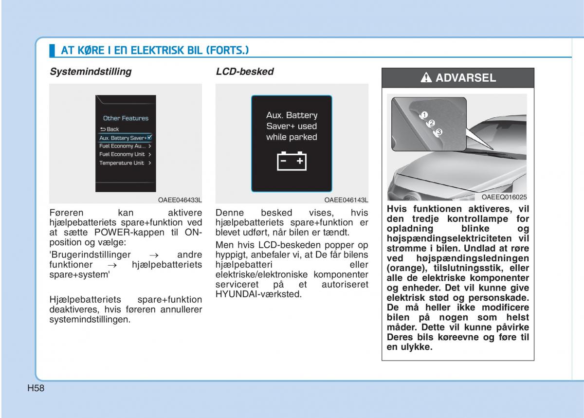 Hyundai Ioniq Electric Bilens instruktionsbog / page 65